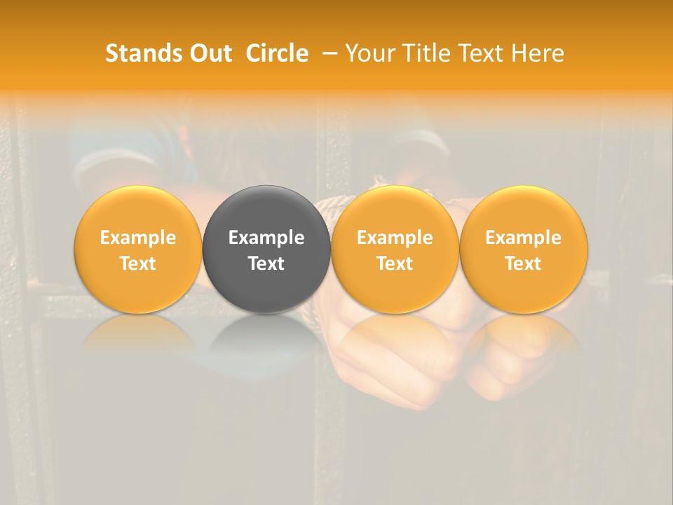 Person Hand Jail PowerPoint Template