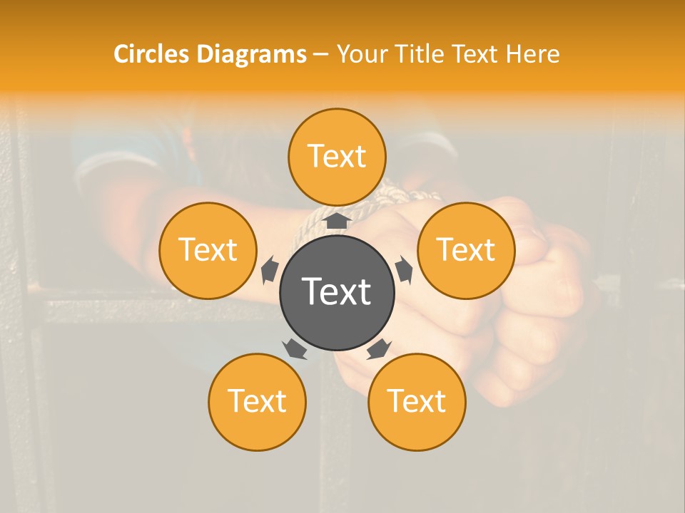 Person Hand Jail PowerPoint Template