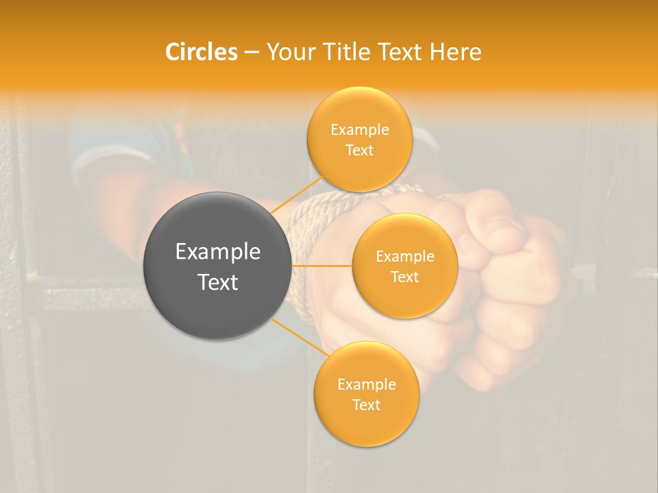 Person Hand Jail PowerPoint Template