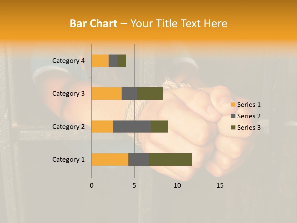 Person Hand Jail PowerPoint Template