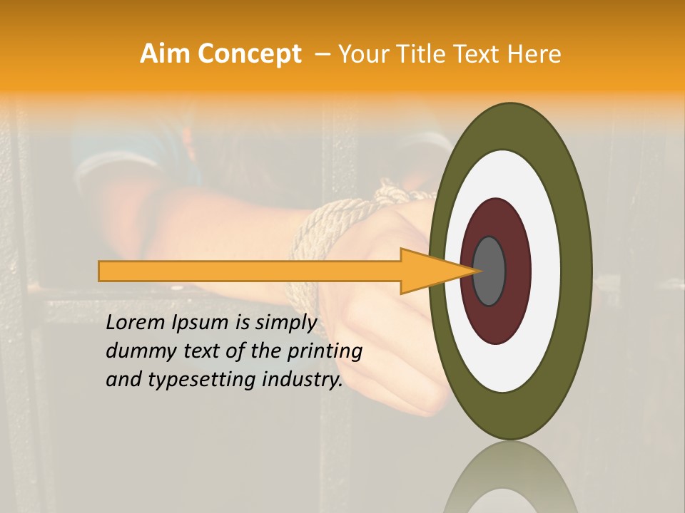 Person Hand Jail PowerPoint Template