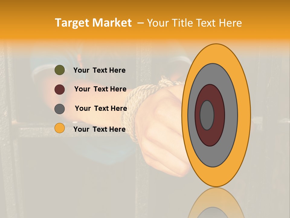 Person Hand Jail PowerPoint Template