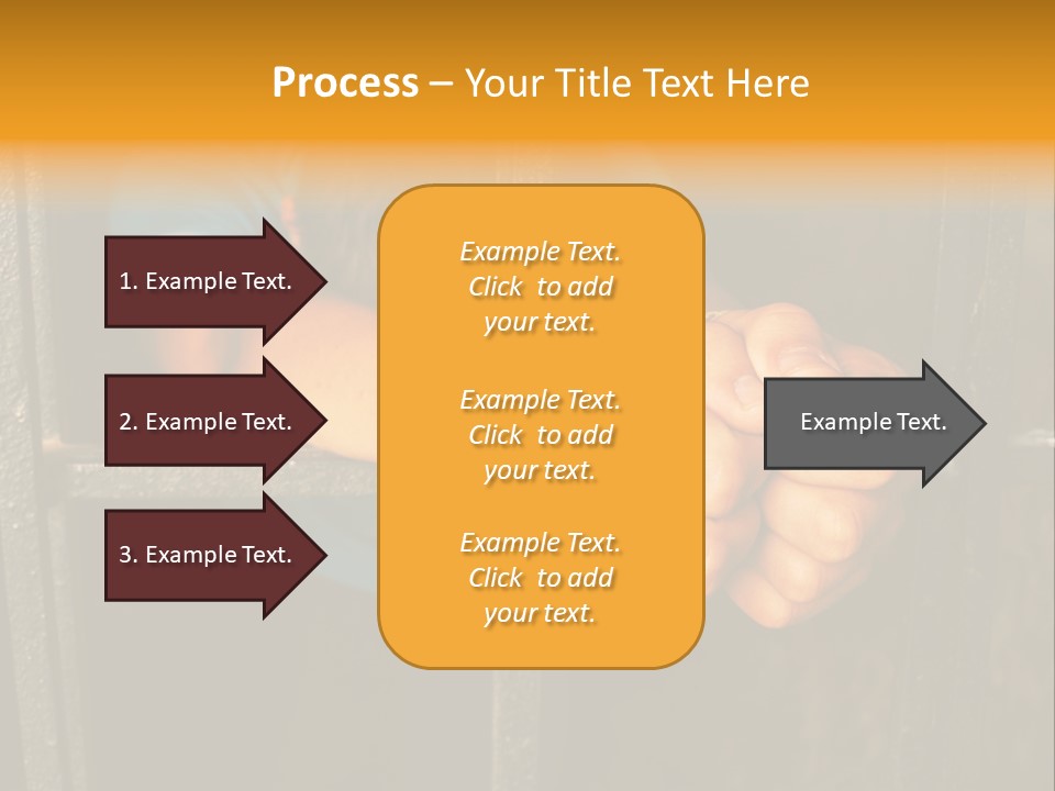 Person Hand Jail PowerPoint Template