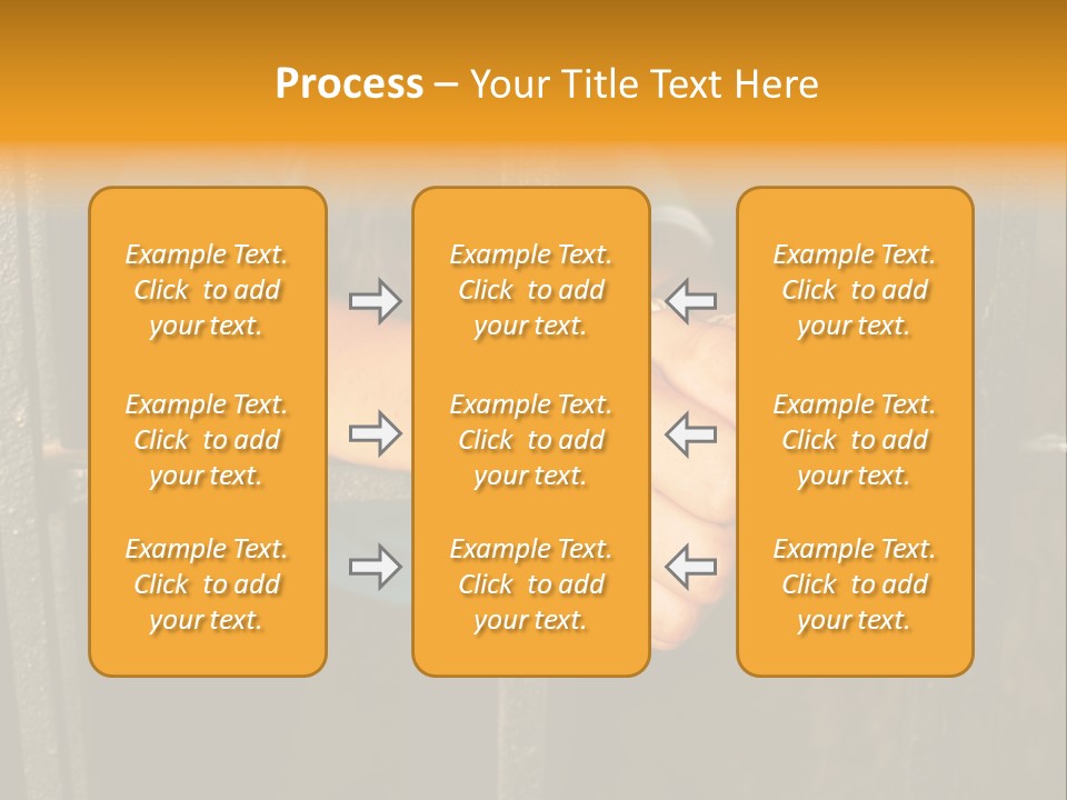 Person Hand Jail PowerPoint Template
