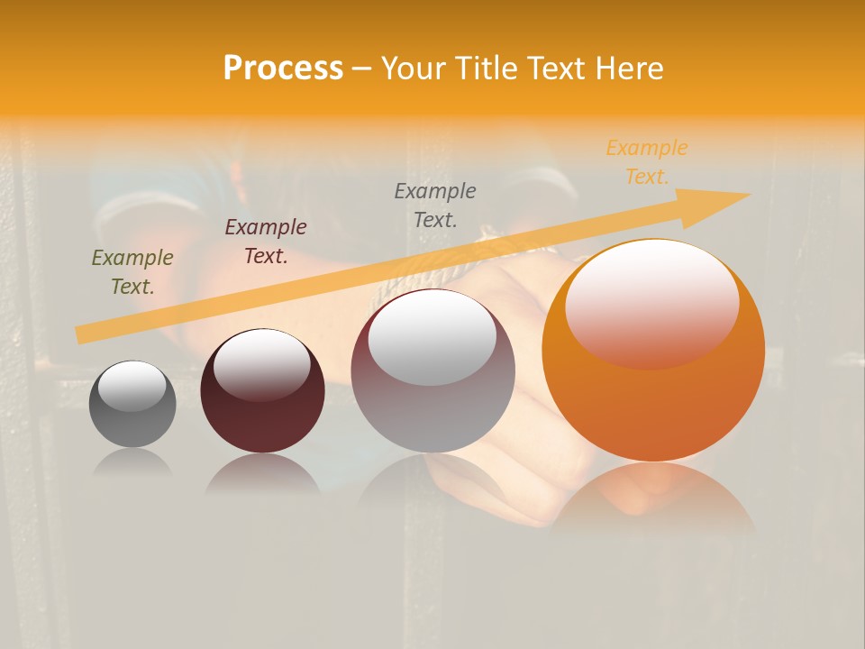Person Hand Jail PowerPoint Template