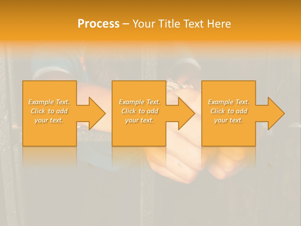 Person Hand Jail PowerPoint Template