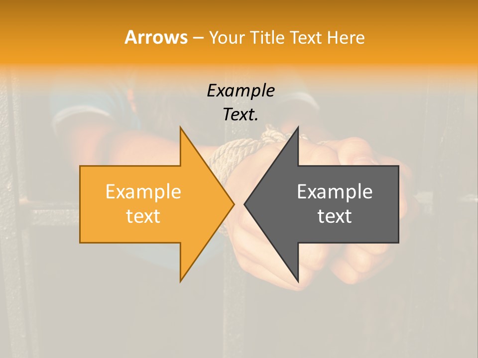 Person Hand Jail PowerPoint Template