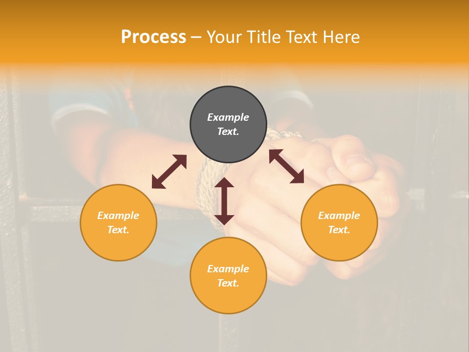Person Hand Jail PowerPoint Template