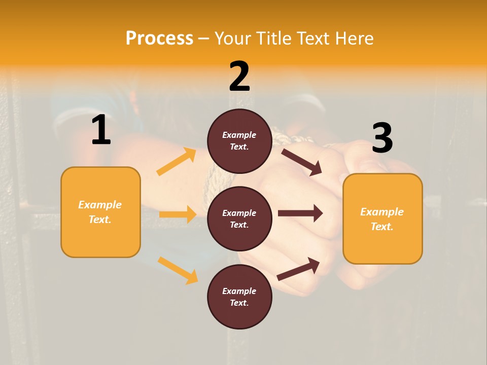 Person Hand Jail PowerPoint Template
