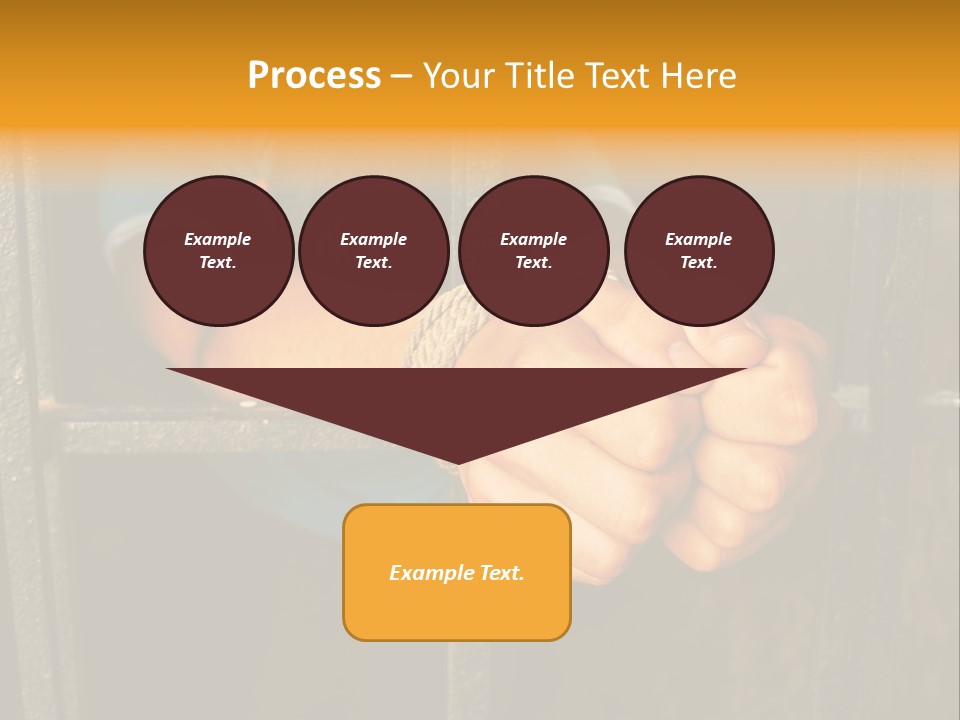 Person Hand Jail PowerPoint Template