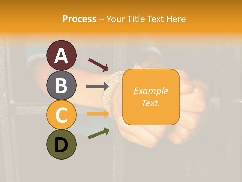 Person Hand Jail PowerPoint Template