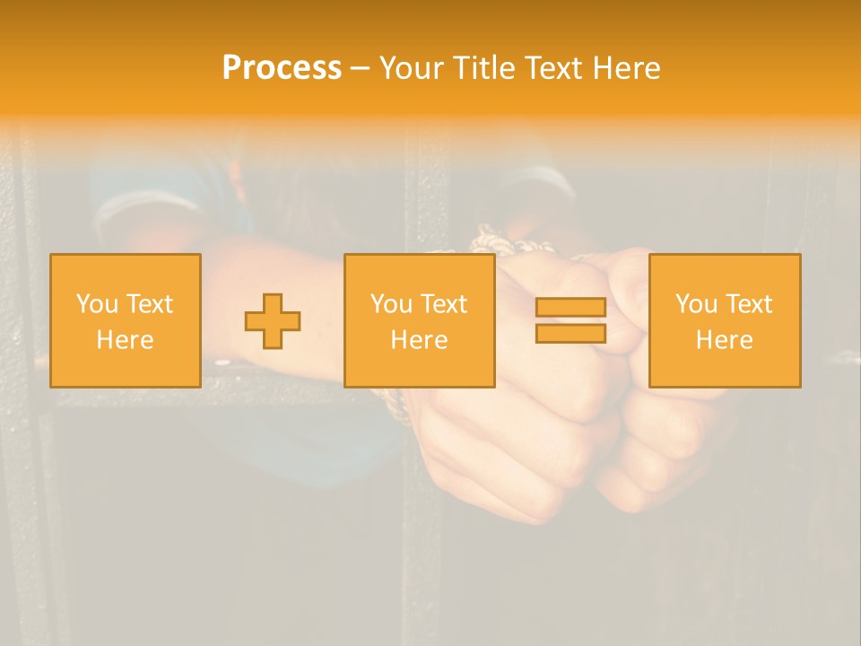 Person Hand Jail PowerPoint Template