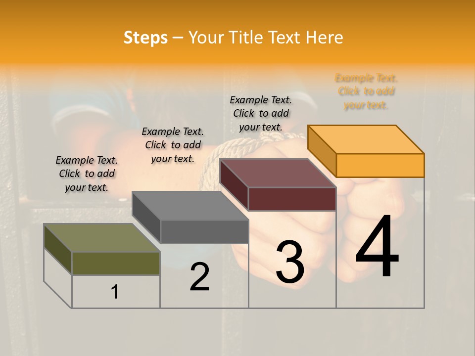 Person Hand Jail PowerPoint Template