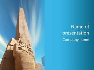 North Statue Symbol PowerPoint Template