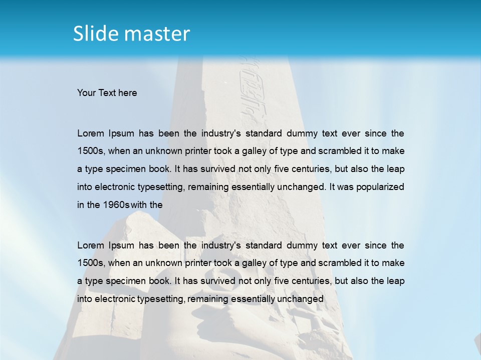 North Statue Symbol PowerPoint Template