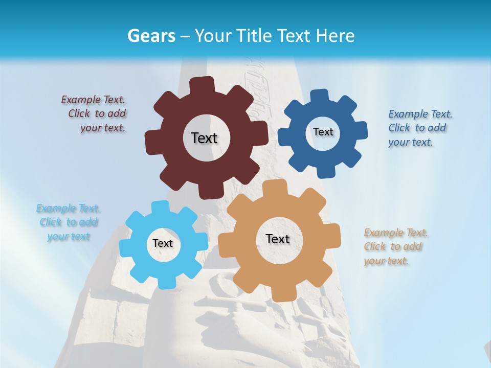 North Statue Symbol PowerPoint Template