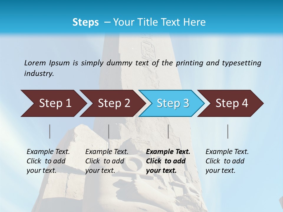 North Statue Symbol PowerPoint Template