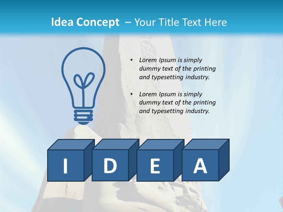 North Statue Symbol PowerPoint Template