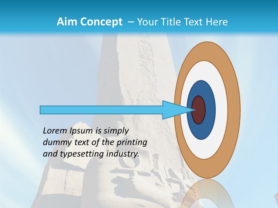 North Statue Symbol PowerPoint Template