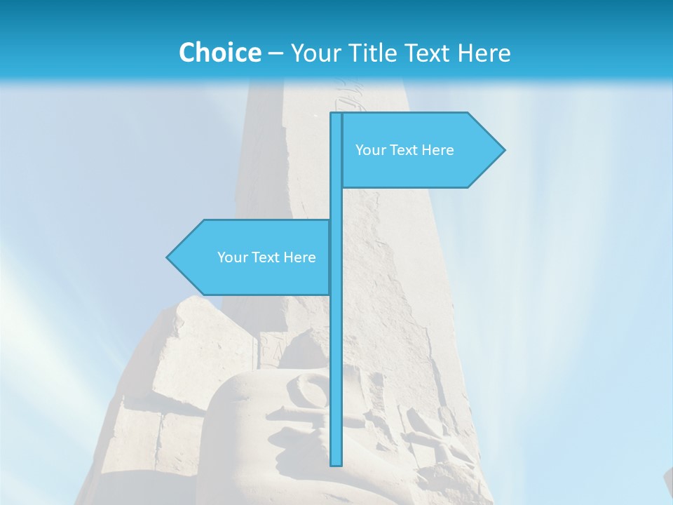 North Statue Symbol PowerPoint Template