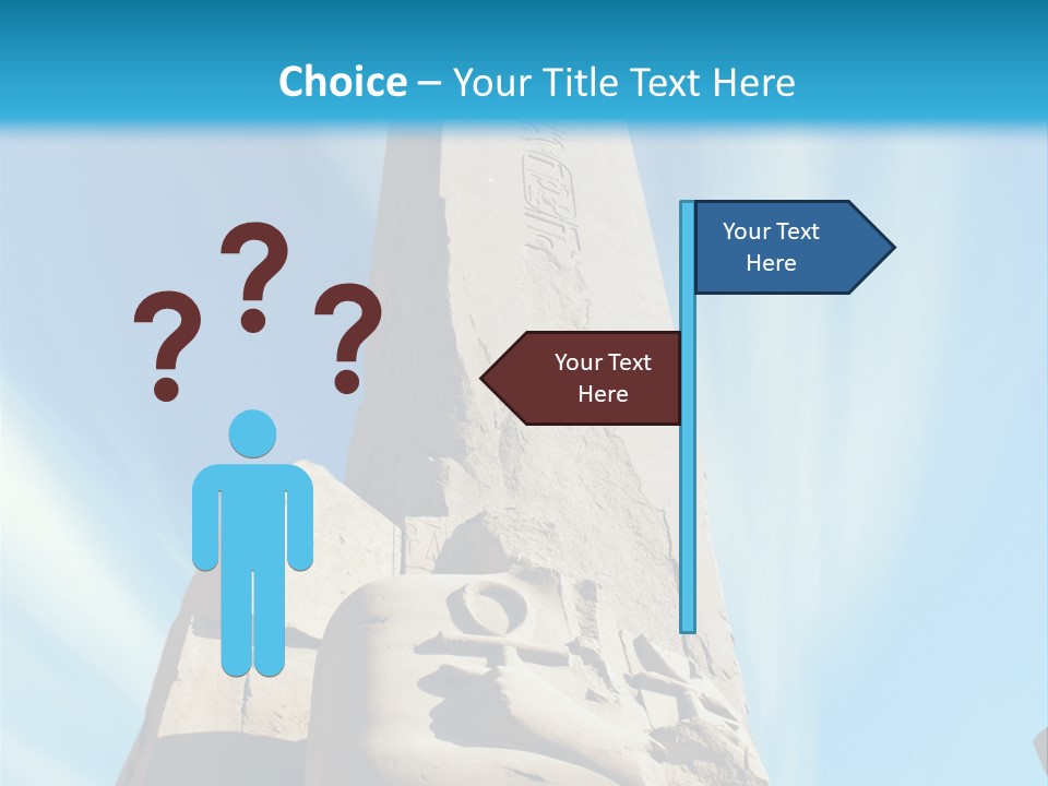 North Statue Symbol PowerPoint Template