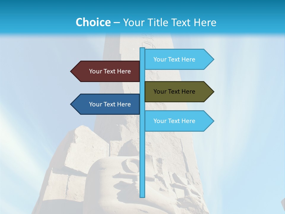 North Statue Symbol PowerPoint Template
