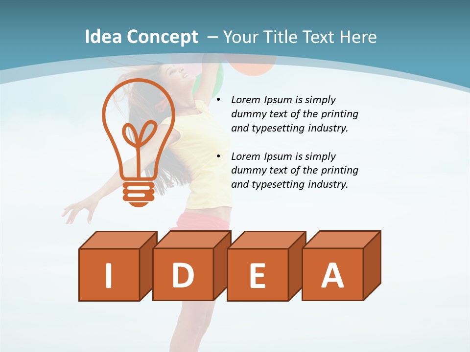 Blue Inspiration Lifestyle PowerPoint Template