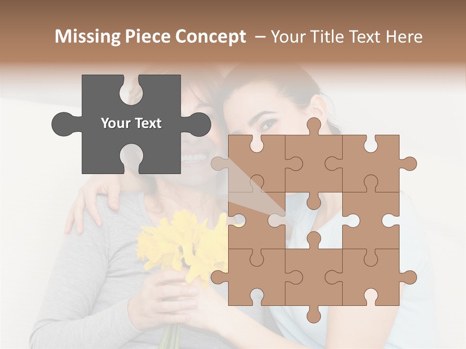 Yellow Only Woman Mothers Day PowerPoint Template