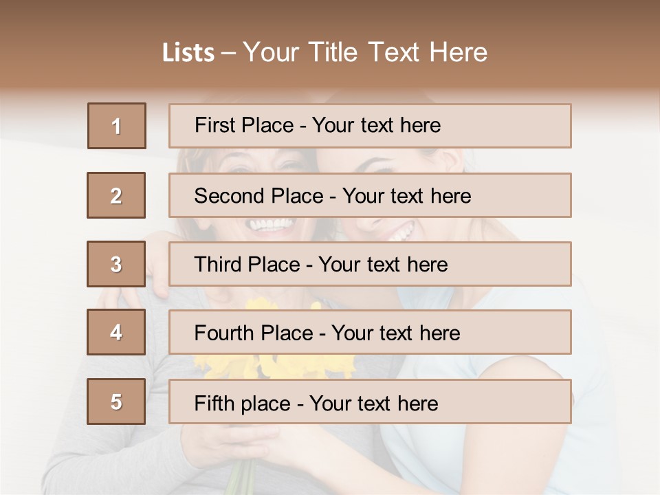 Yellow Only Woman Mothers Day PowerPoint Template
