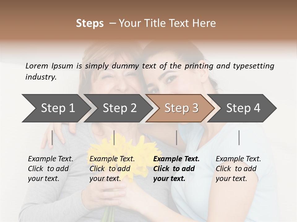 Yellow Only Woman Mothers Day PowerPoint Template