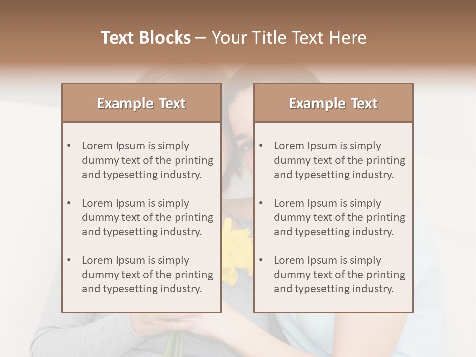 Yellow Only Woman Mothers Day PowerPoint Template