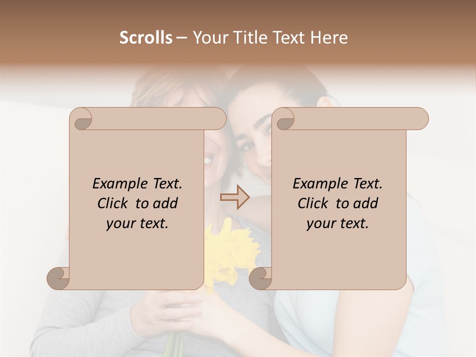 Yellow Only Woman Mothers Day PowerPoint Template