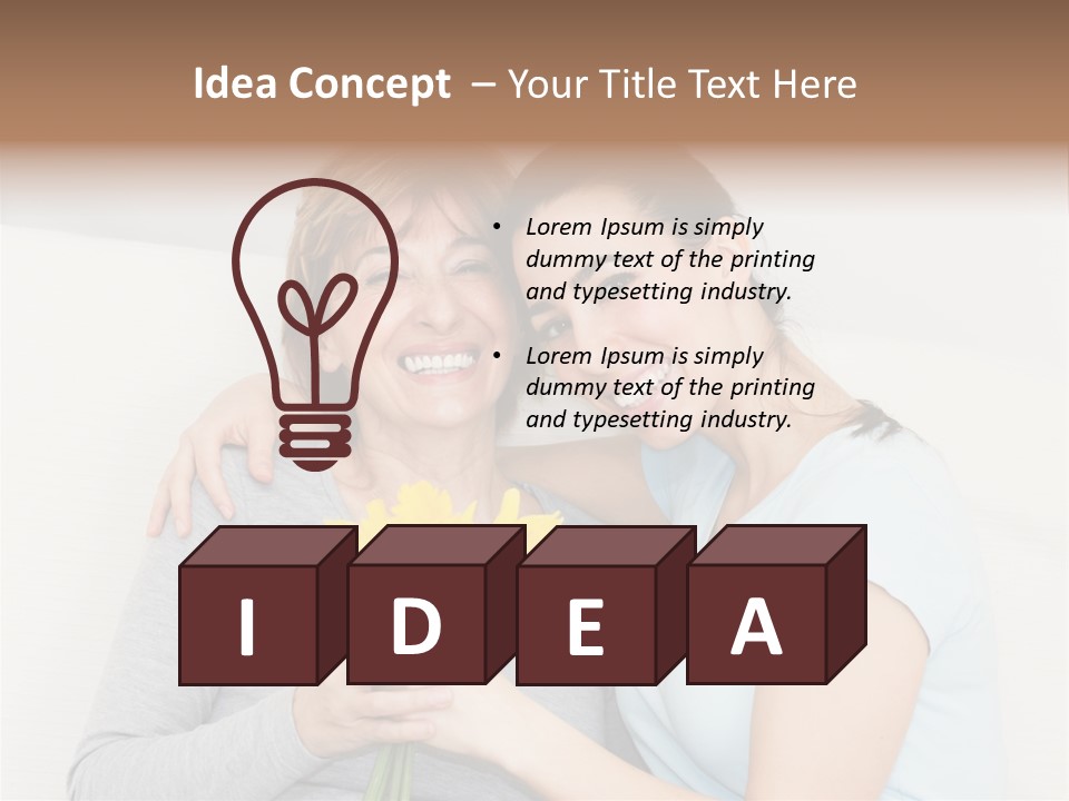 Yellow Only Woman Mothers Day PowerPoint Template