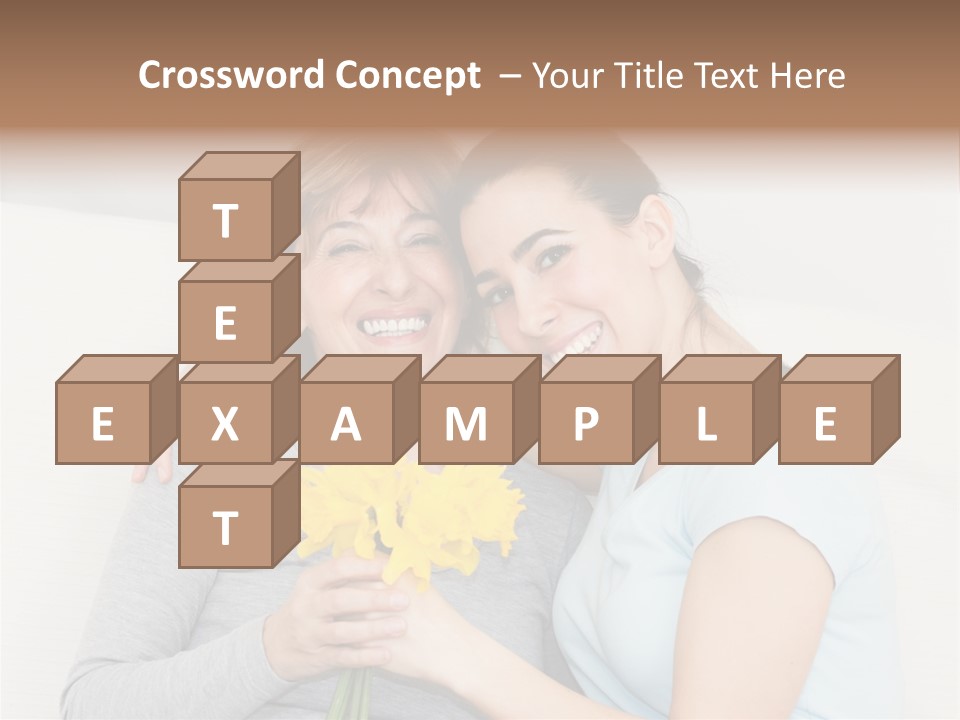 Yellow Only Woman Mothers Day PowerPoint Template