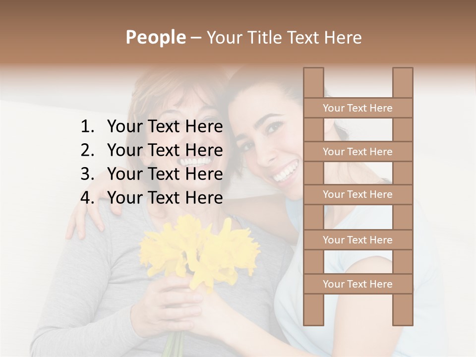 Yellow Only Woman Mothers Day PowerPoint Template