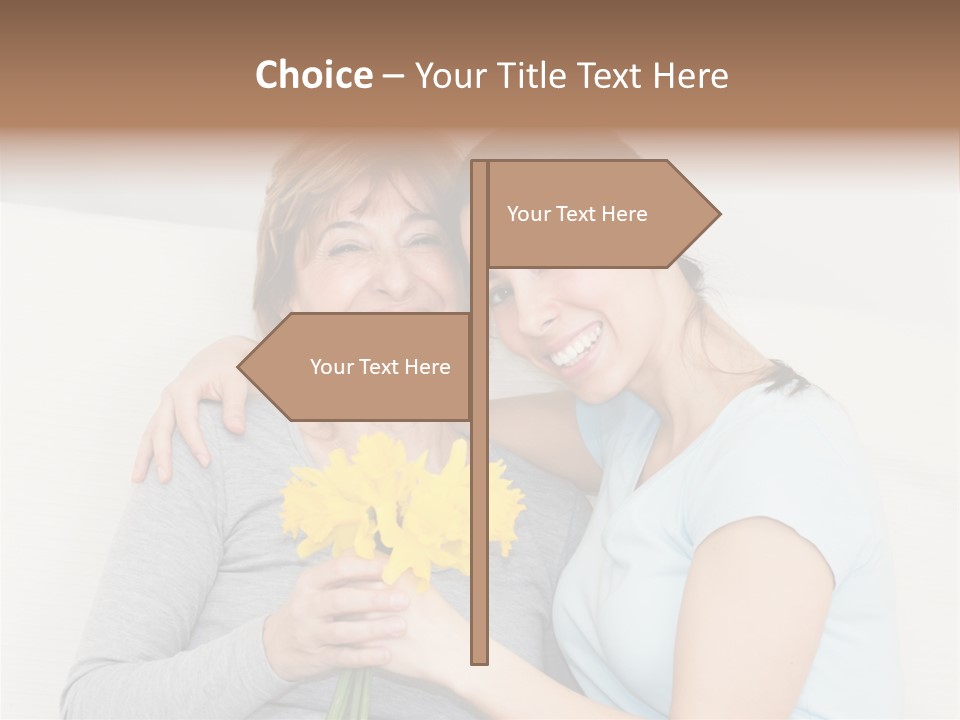 Yellow Only Woman Mothers Day PowerPoint Template