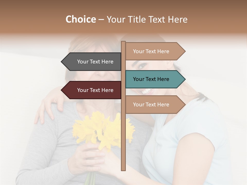 Yellow Only Woman Mothers Day PowerPoint Template