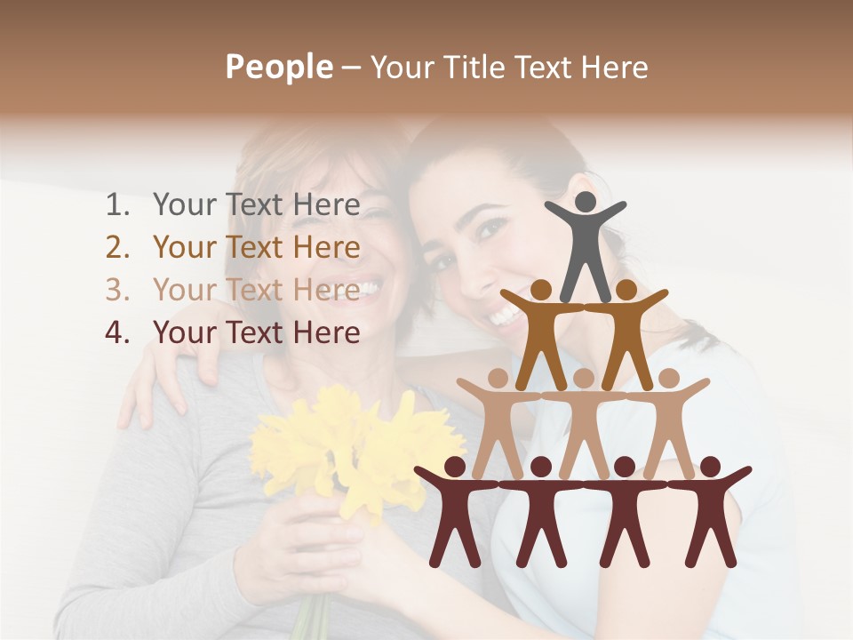 Yellow Only Woman Mothers Day PowerPoint Template