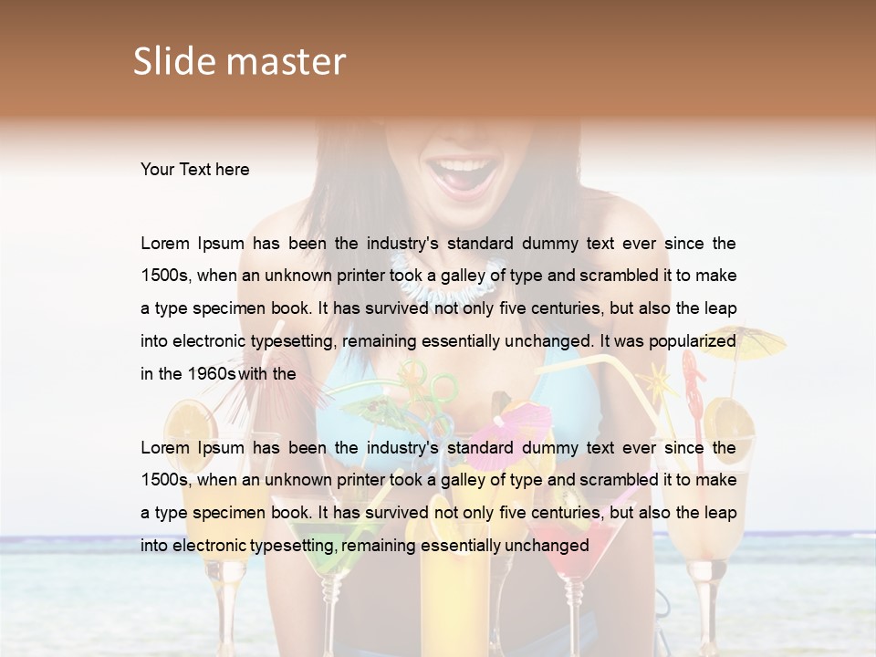 Bikini Juice Vacation PowerPoint Template
