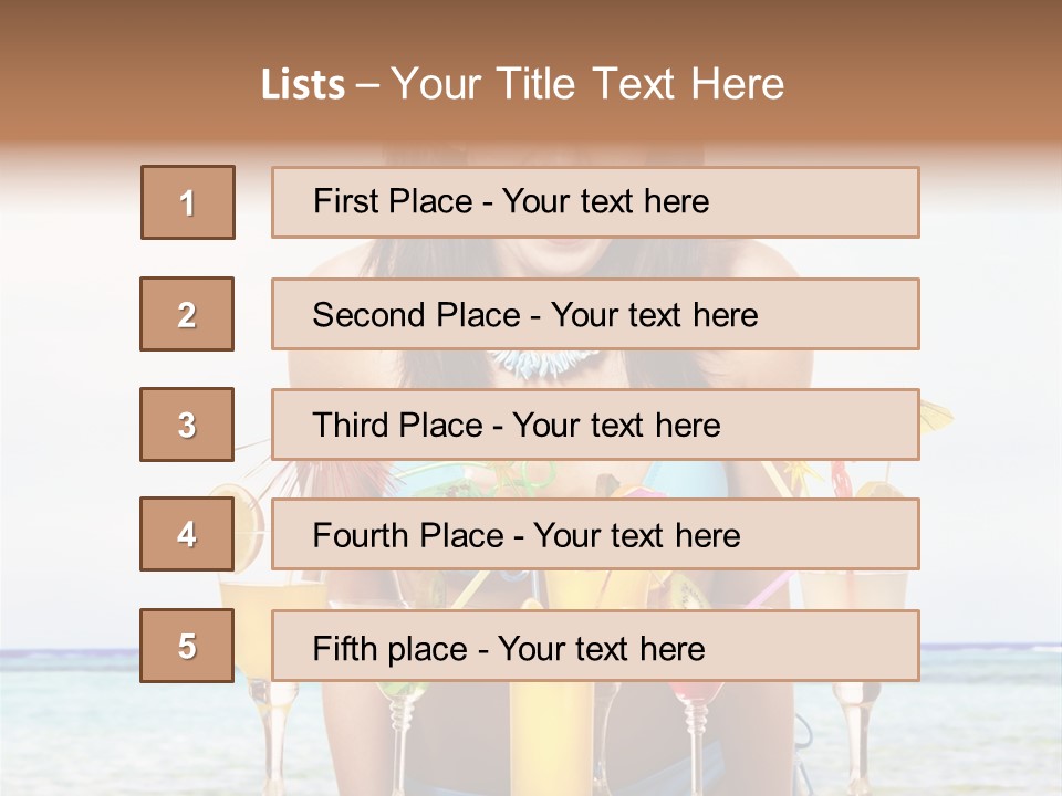 Bikini Juice Vacation PowerPoint Template