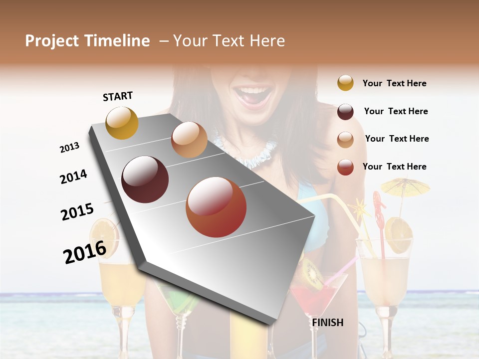 Bikini Juice Vacation PowerPoint Template