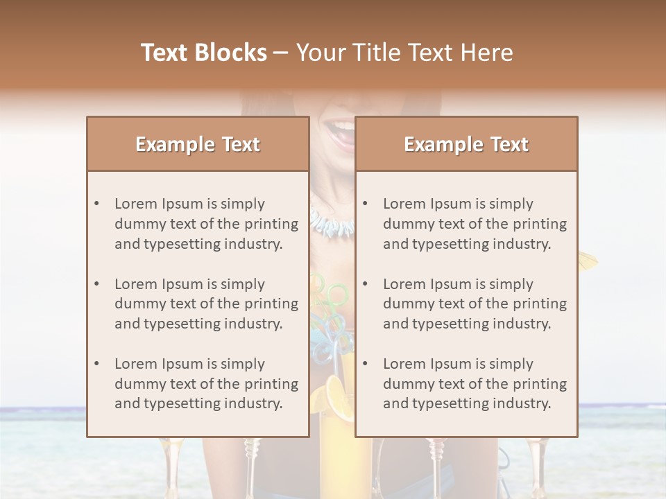 Bikini Juice Vacation PowerPoint Template