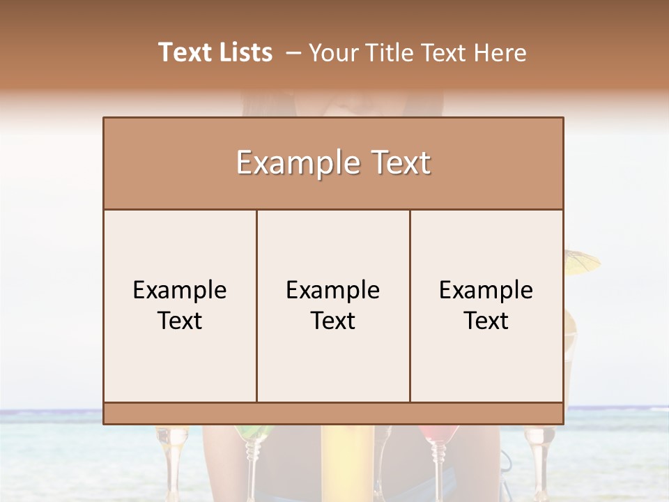Bikini Juice Vacation PowerPoint Template