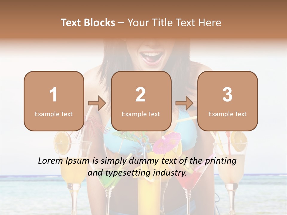 Bikini Juice Vacation PowerPoint Template