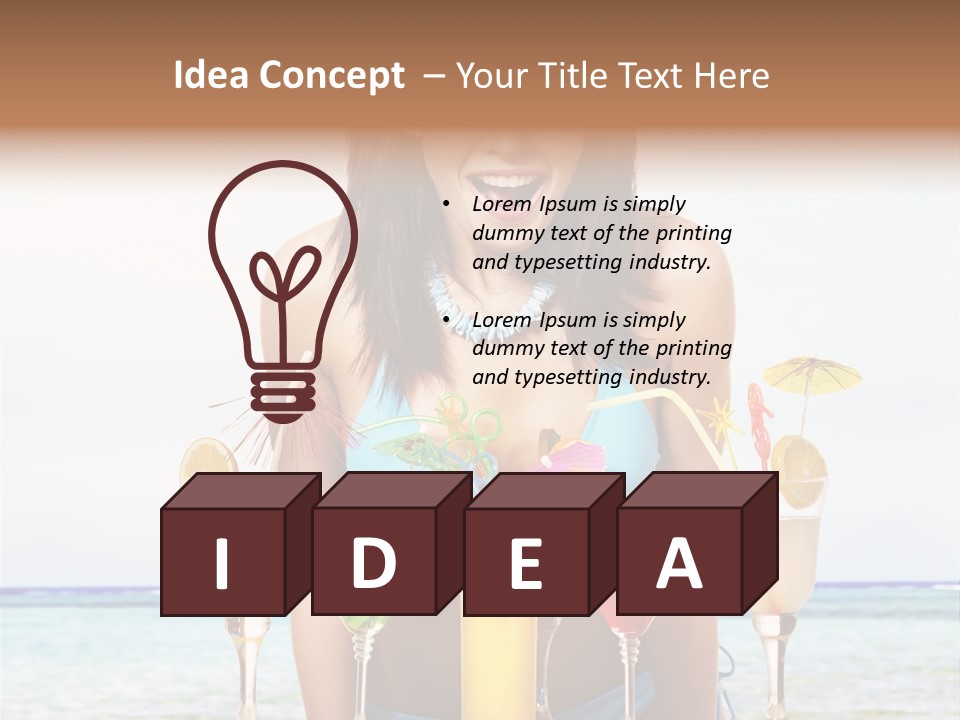 Bikini Juice Vacation PowerPoint Template