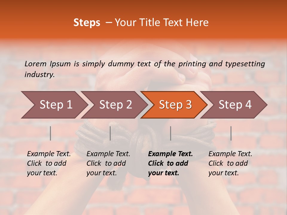 Depression Man Slave PowerPoint Template