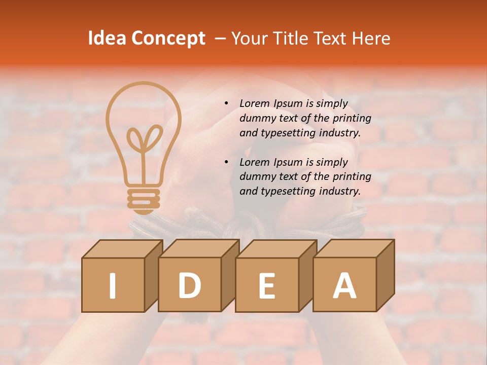 Depression Man Slave PowerPoint Template