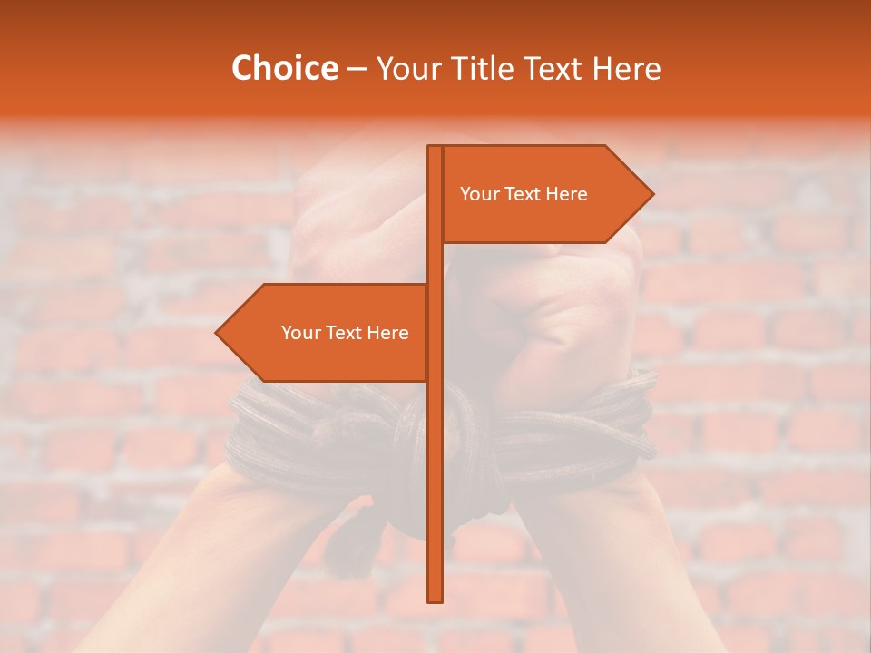 Depression Man Slave PowerPoint Template