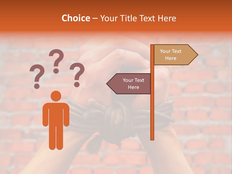 Depression Man Slave PowerPoint Template