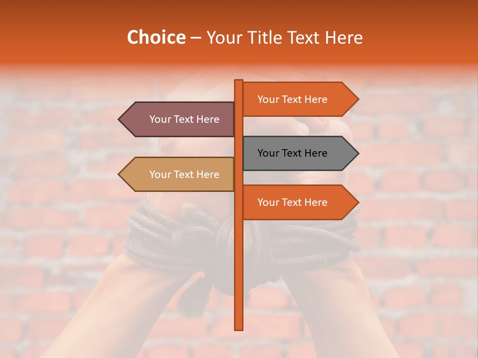 Depression Man Slave PowerPoint Template